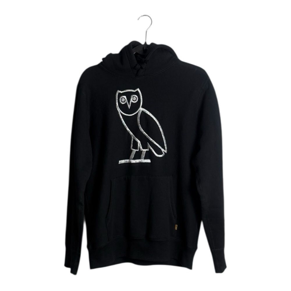 OVO OG Black Hoodie with White Owl Logo Size M